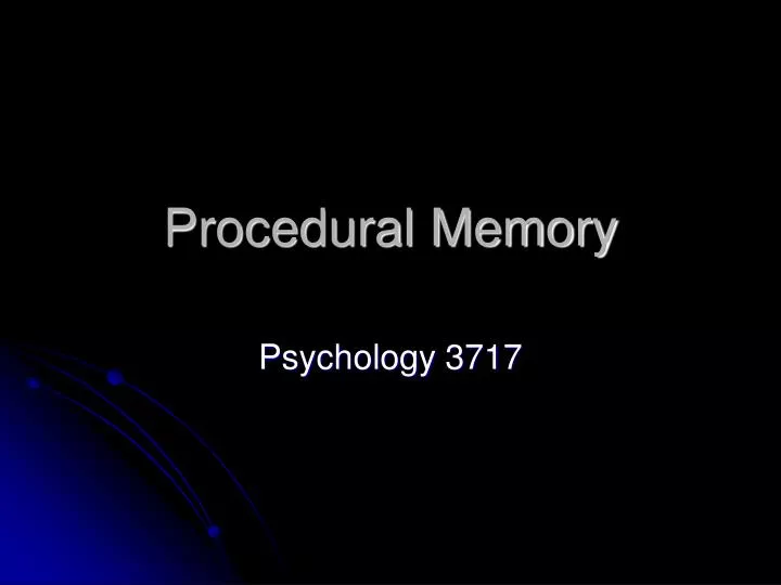 procedural memory