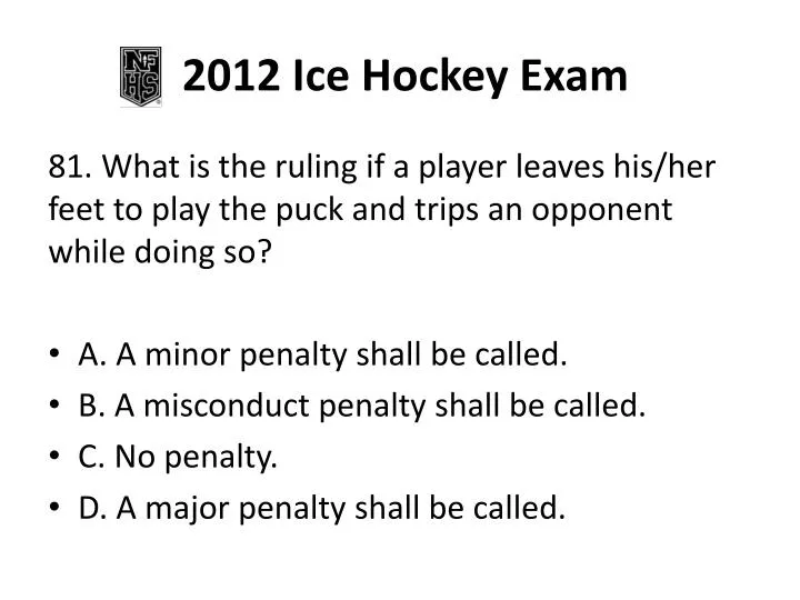 2012 ice hockey exam