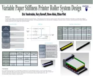 Variable Paper Stiffness Printer Roller System Design