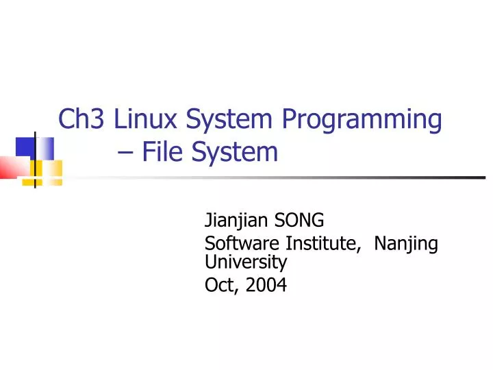 jianjian song software institute nanjing university oct 2004