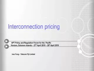 Interconnection pricing