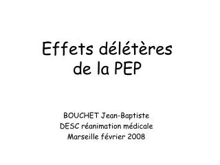 effets d l t res de la pep