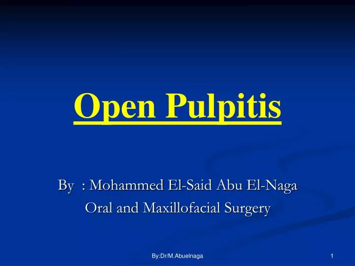 open pulpitis