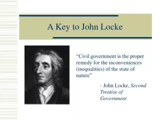 A Key to John Locke
