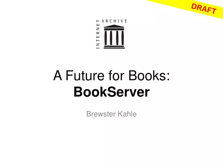 a future for books bookserver
