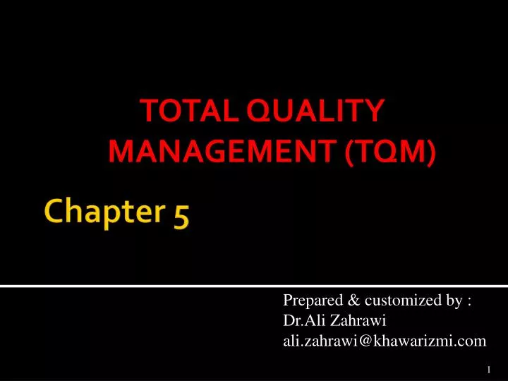 total quality management tqm
