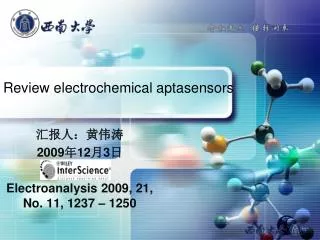 Review electrochemical aptasensors