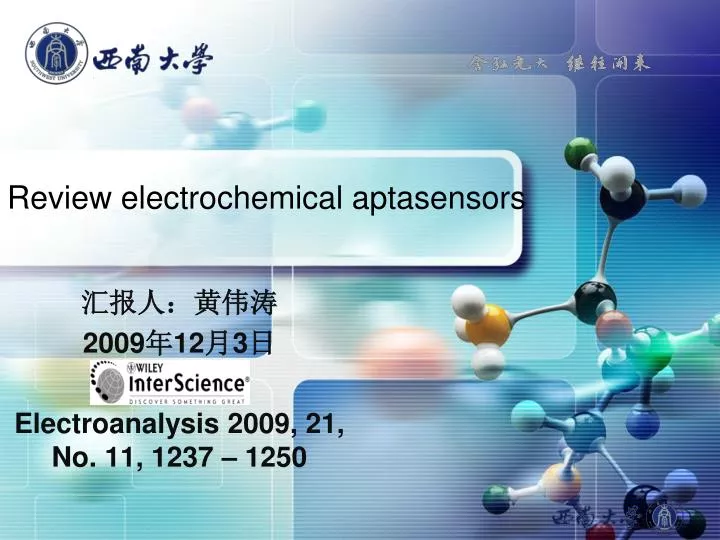 review electrochemical aptasensors