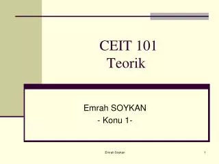 ceit 101 teorik
