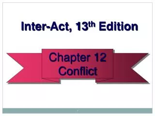 Inter-Act, 13 th Edition