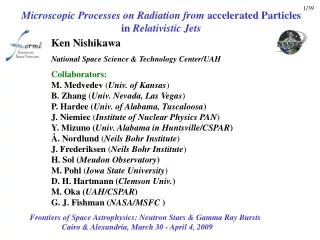 Microscopic Processes on Radiation from accelerated Particles in Relativistic Jets