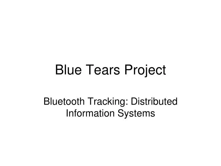 blue tears project