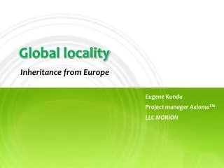 Global locality