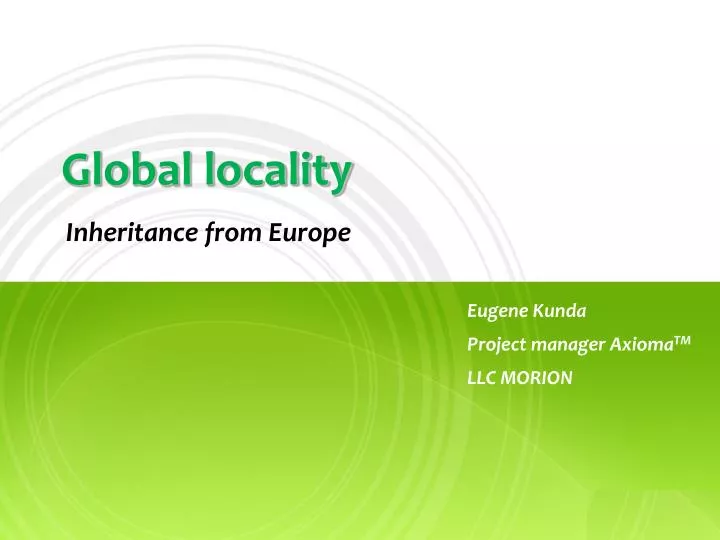 global locality