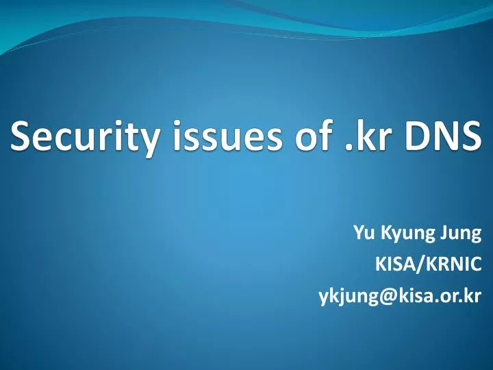security issues of kr dns