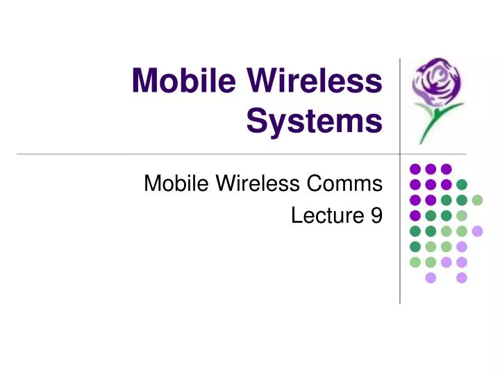 mobile wireless systems