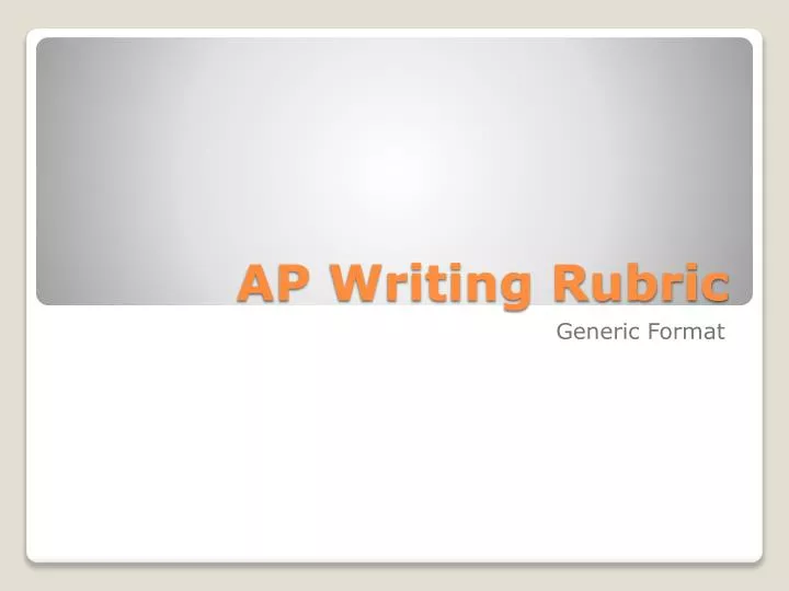 ap writing rubric
