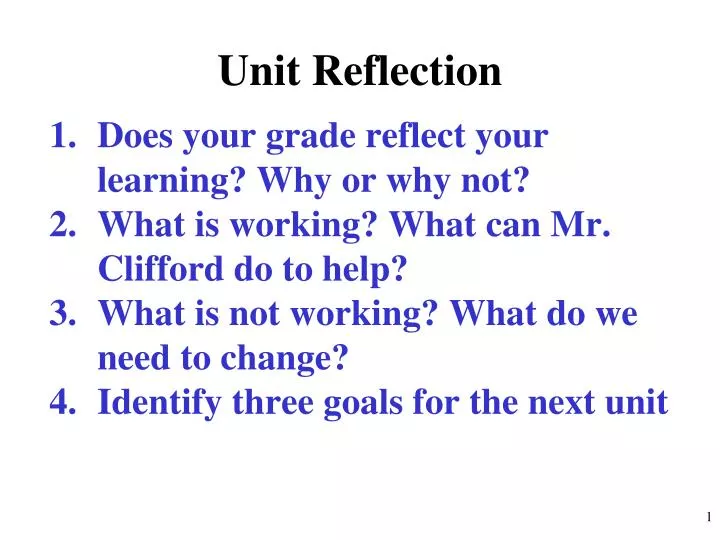 unit reflection