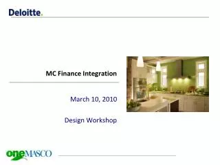 MC Finance Integration
