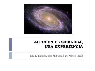 alfin en el sisbi uba una experiencia