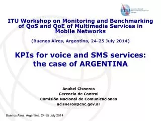 ?KPIs for voice and SMS services: the case of ARGENTINA