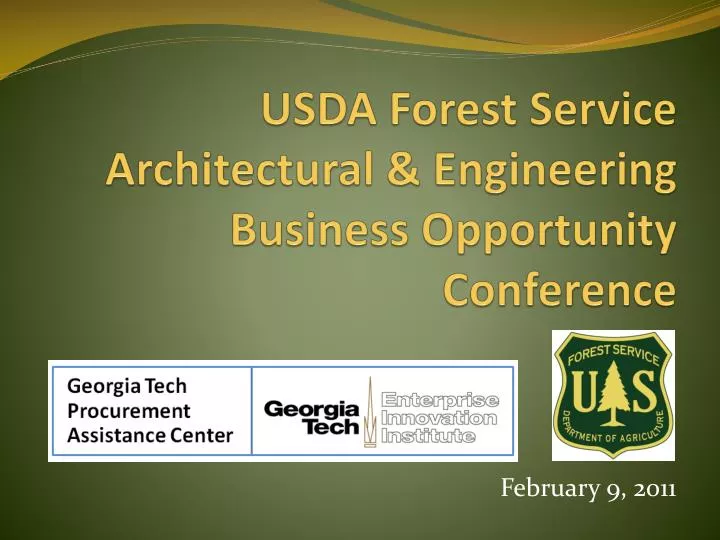 usda forest service architectural engineering business opportunity conference