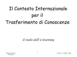 il contesto internazionale