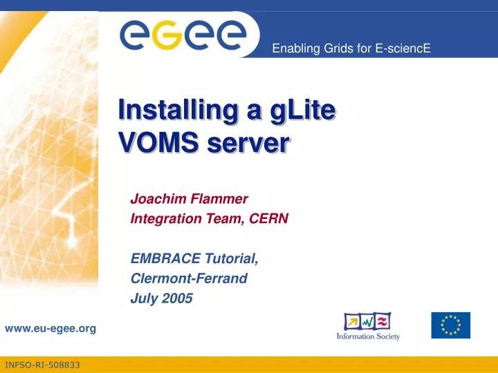 installing a glite voms server