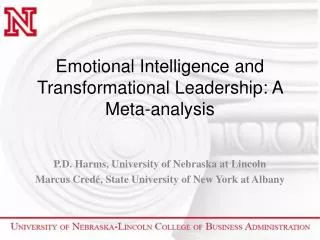 Emotional Intelligence and Transformational Leadership: A Meta-analysis