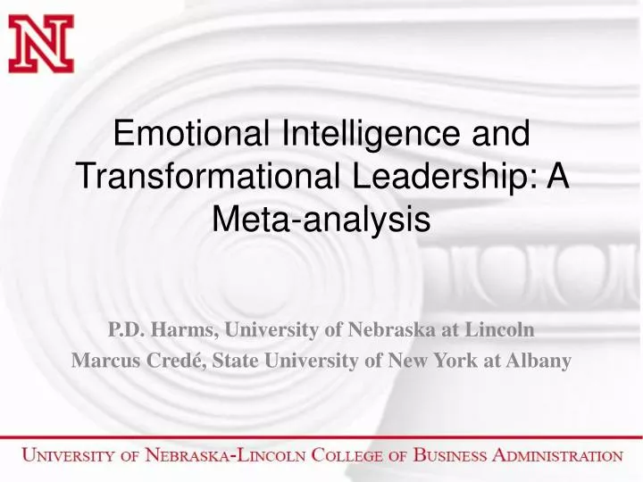 emotional intelligence and transformational leadership a meta analysis