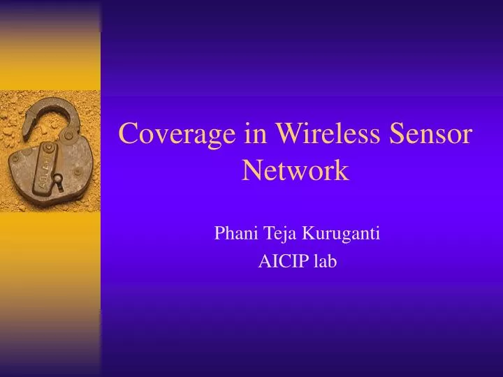 coverage in wireless sensor network
