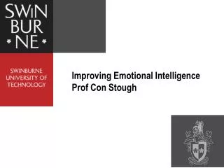 Improving Emotional Intelligence Prof Con Stough