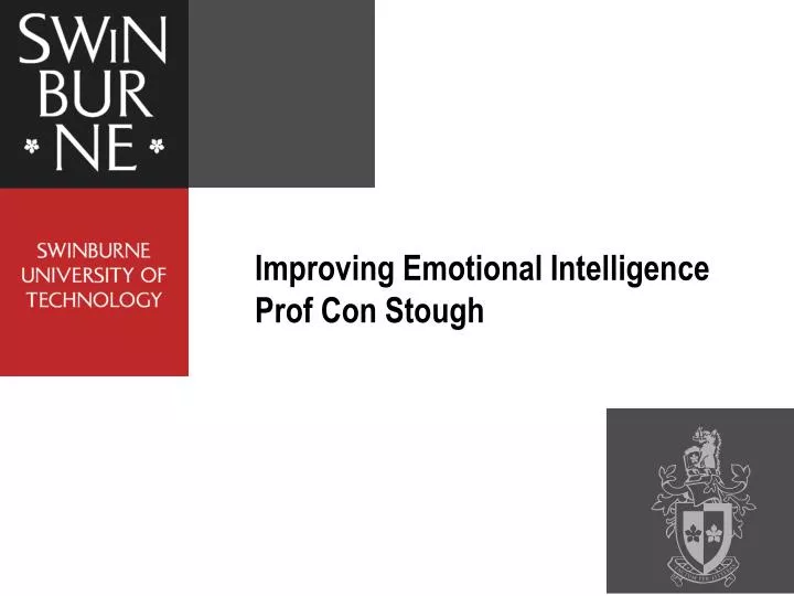 improving emotional intelligence prof con stough