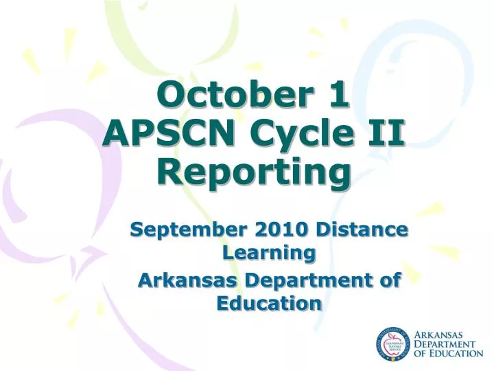 october 1 apscn cycle ii reporting