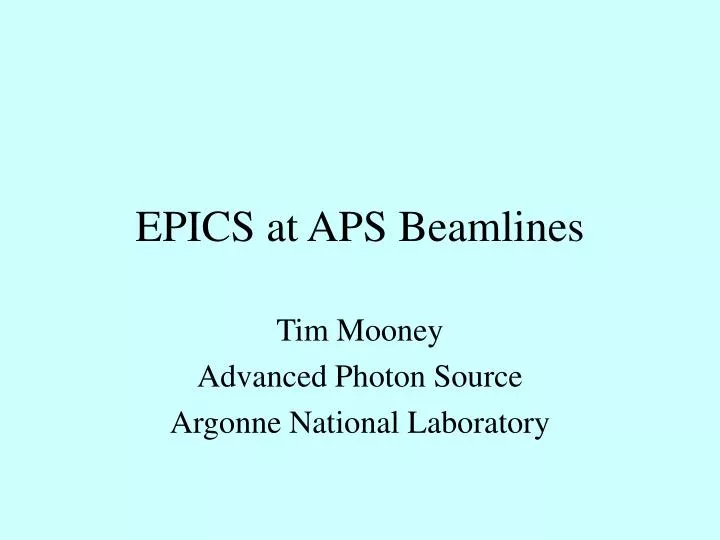 Beamline 12-ID-B @ APS