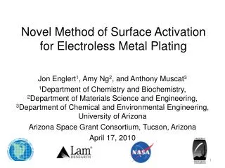 Novel Method of Surface Activation for Electroless Metal Plating