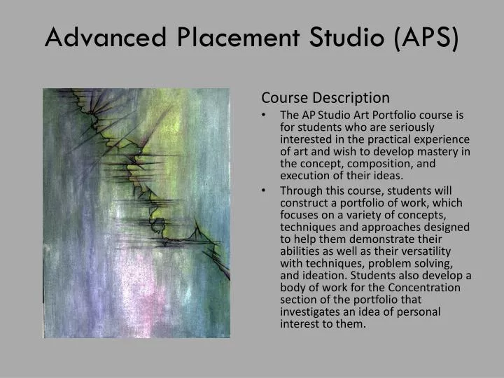 advanced placement studio aps