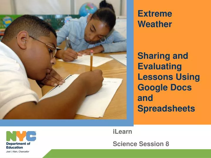 extreme weather sharing and evaluating lessons using google docs and spreadsheets