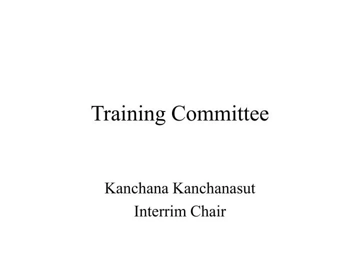 training committee