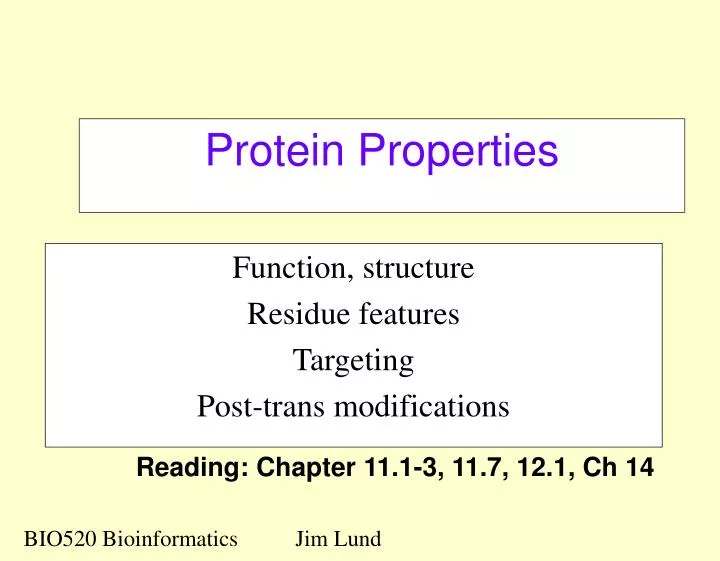 protein properties