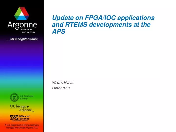 update on fpga ioc applications and rtems developments at the aps