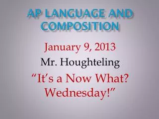 AP Language and Composition