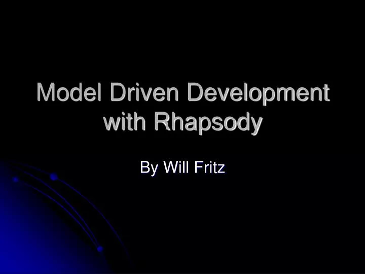 model driven development with rhapsody
