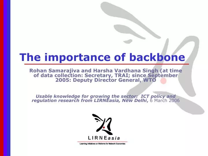 the importance of backbone