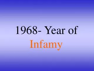 1968- Year of Infamy