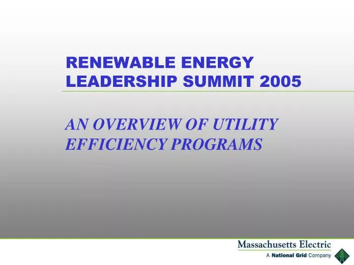 renewable energy leadership summit 2005