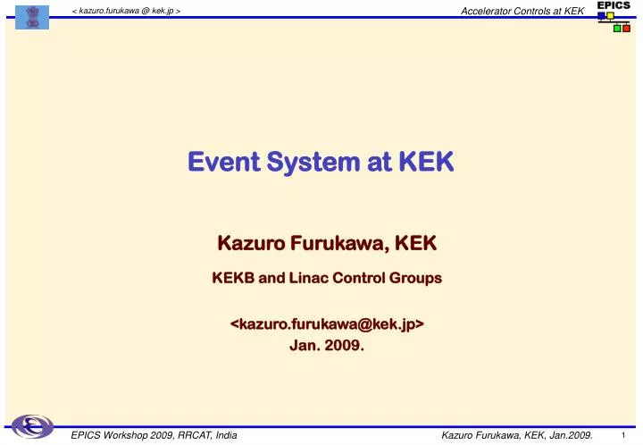 event system at kek
