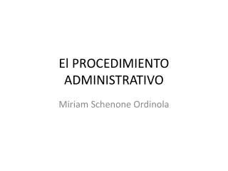 el procedimiento administrativo