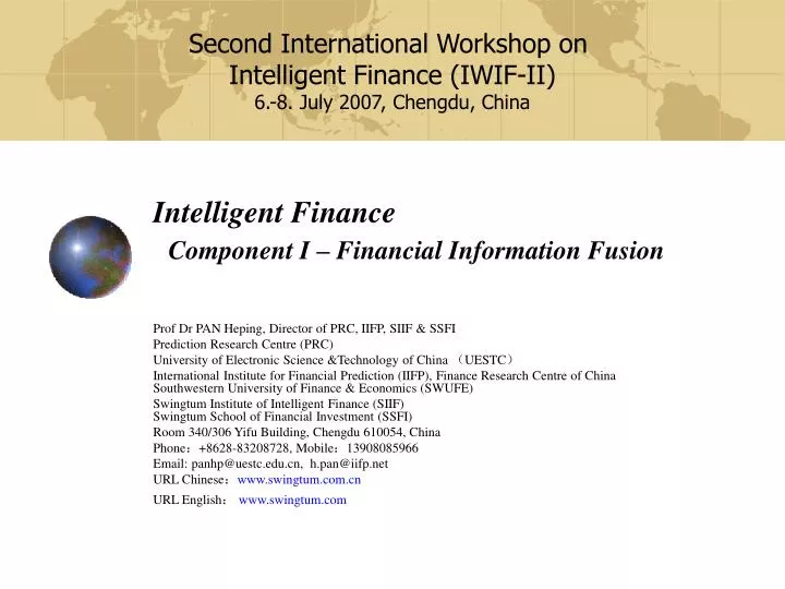 intelligent finance component i financial information fusion