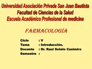 farmacolog a